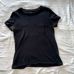 madewell basic black soft tshirt